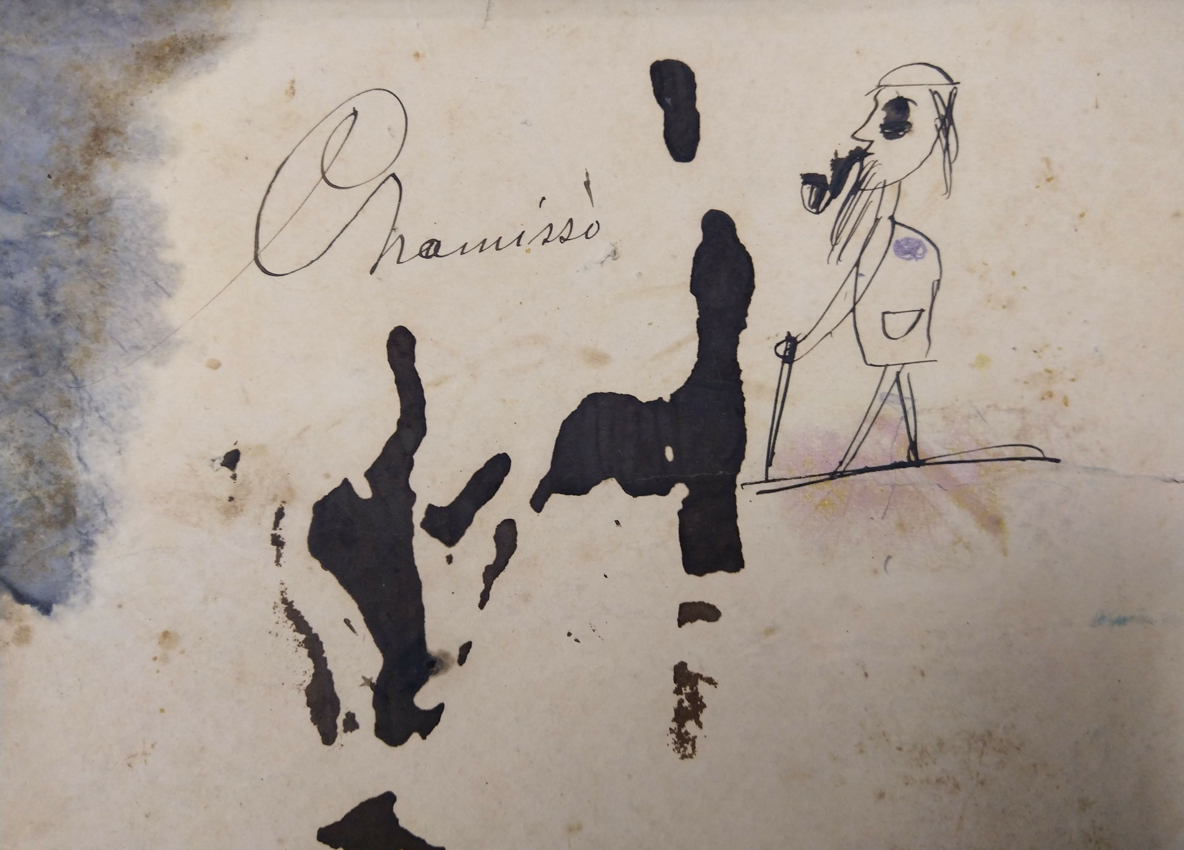 Vensku Edvarta rokraksta fragments [Šamiso] un zīmējums